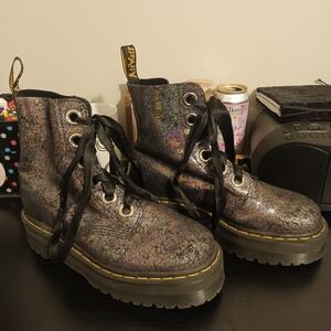 Dr. Martens Rainbow Irridescent Molly Boots USL 9